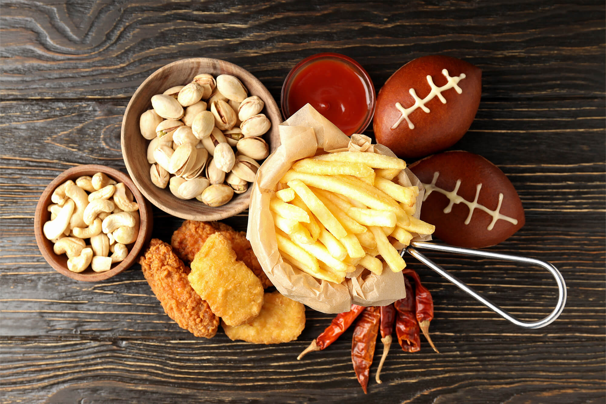 football theme snacks and foods