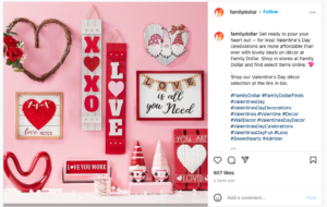 Family Dollar Valentine's Day Instagram post