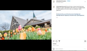 Visit Walworth County Instagram post of tulips