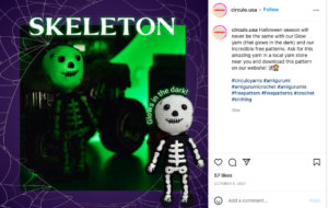 Halloween crochet skeleton